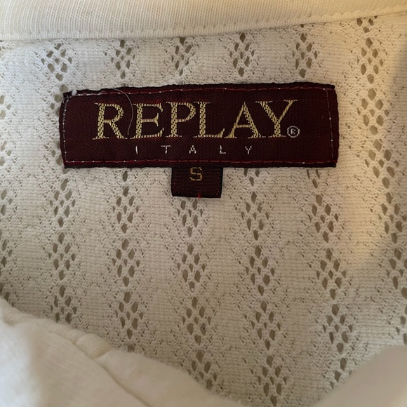 vintage Italian knitted collared tee - Picture 3 of 4